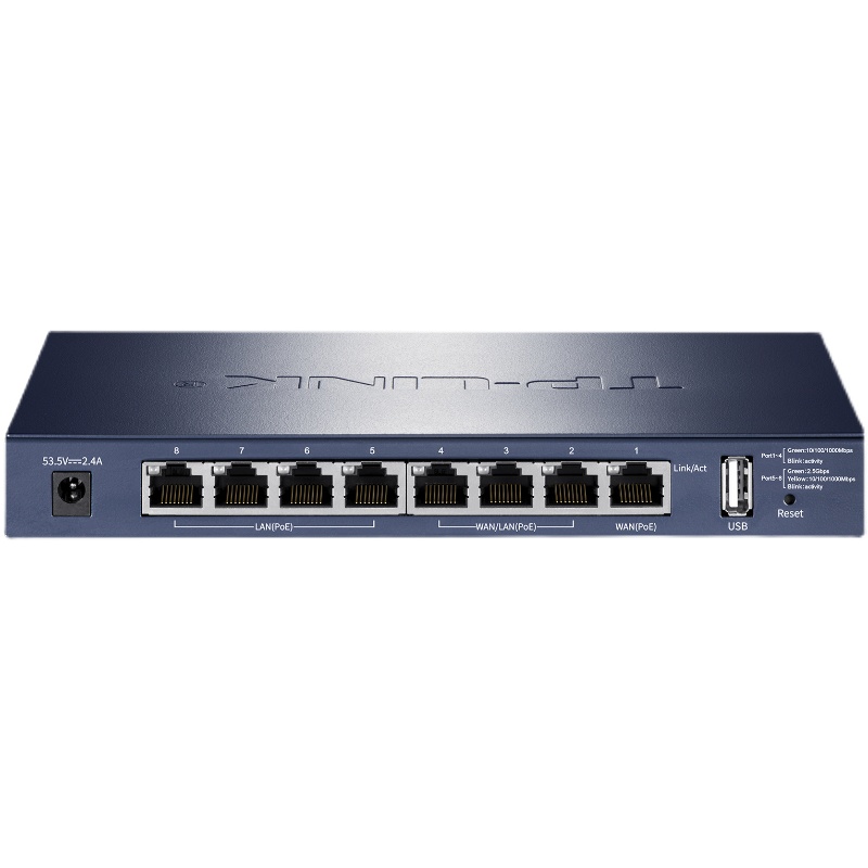 2.5G PoE·AC一体VPN路由器  TL-R5408PE-AC