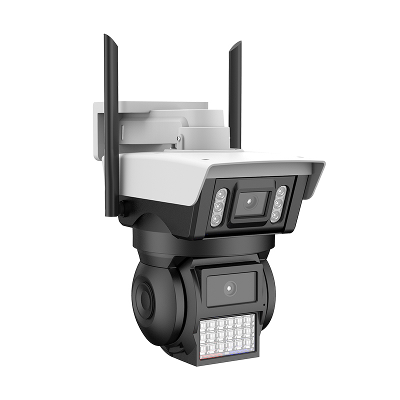 双路500万黑光全彩警戒无线枪球联动变焦摄像机 ZY-AIPC6Q55AF-H