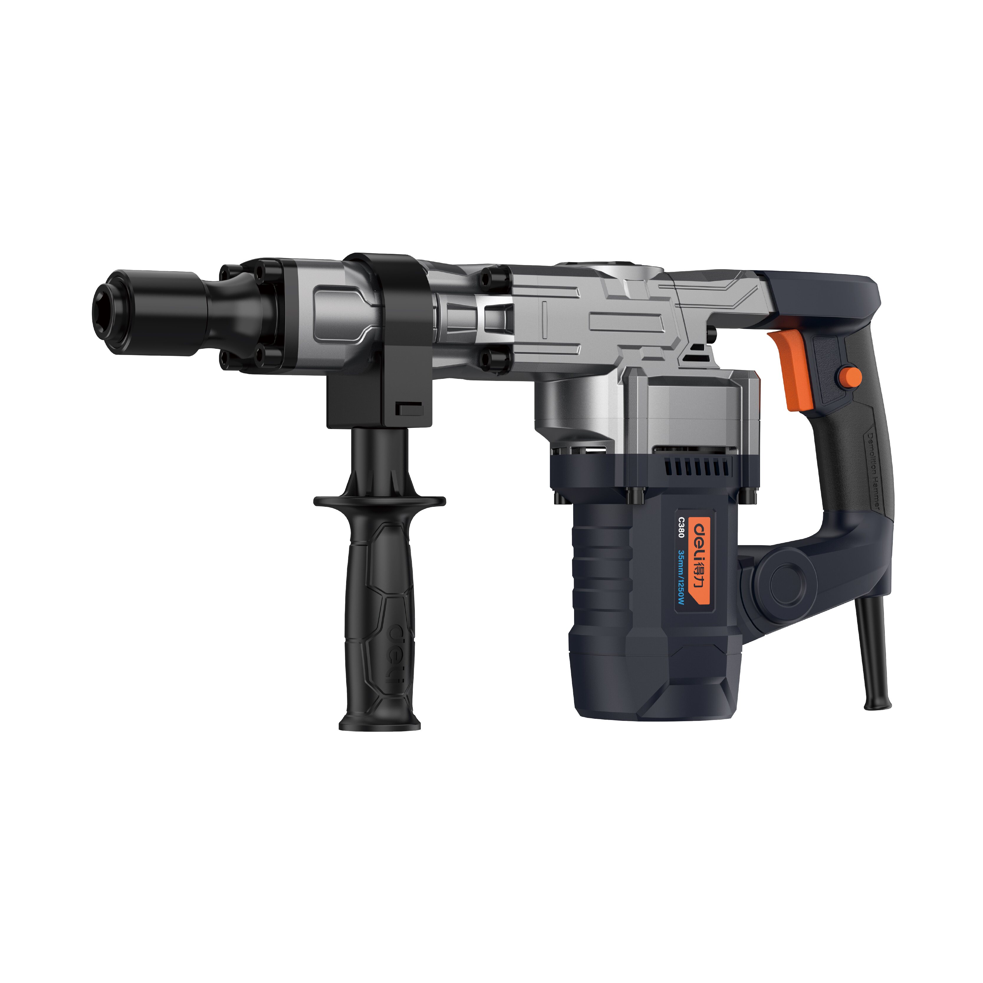 得力工具C380_1250W/220V交流电镐5KG_35mm(台)大功率锤重型拆墙